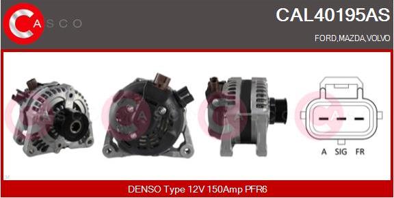 Casco CAL40195AS - Alternator autospares.lv