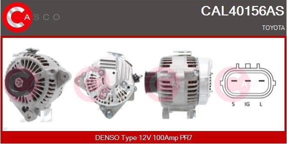 Casco CAL40156AS - Alternator autospares.lv