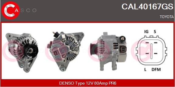 Casco CAL40167GS - Alternator autospares.lv