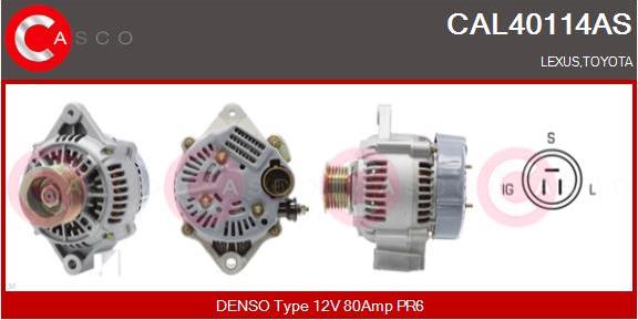 Casco CAL40114AS - Alternator autospares.lv