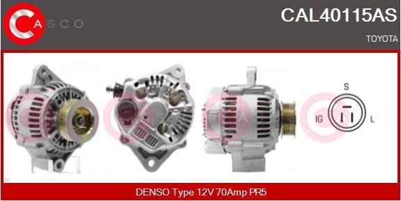 Casco CAL40115AS - Alternator autospares.lv