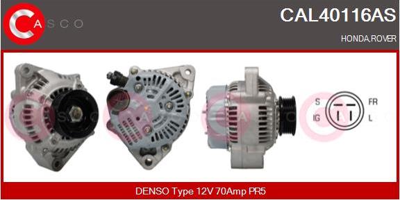 Casco CAL40116AS - Alternator autospares.lv