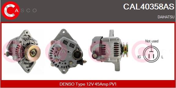 Casco CAL40358AS - Alternator autospares.lv