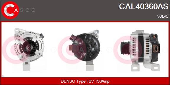 Casco CAL40360AS - Alternator autospares.lv