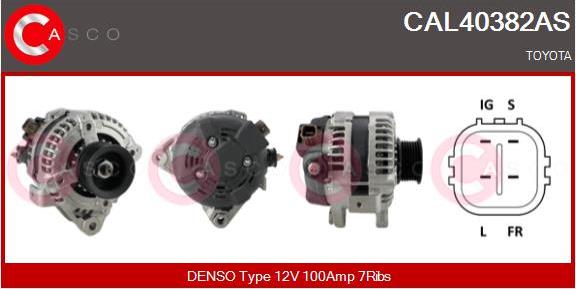 Casco CAL40382AS - Alternator autospares.lv