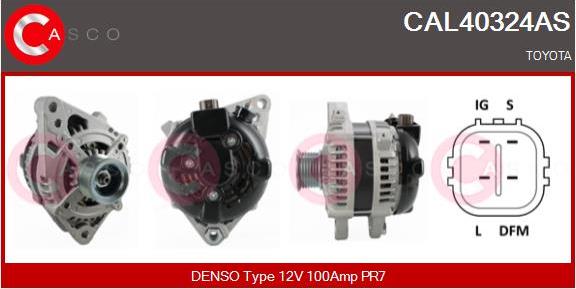 Casco CAL40324AS - Alternator autospares.lv