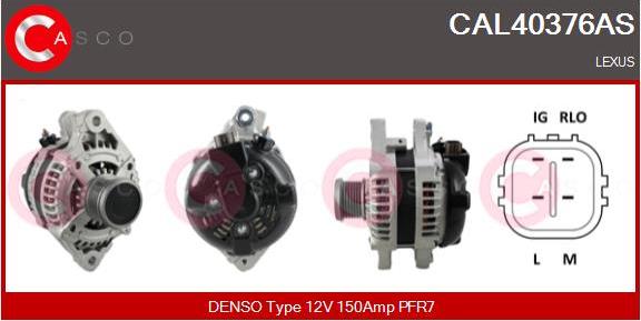 Casco CAL40376AS - Alternator autospares.lv