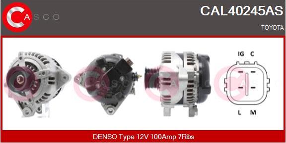 Casco CAL40245AS - Alternator autospares.lv