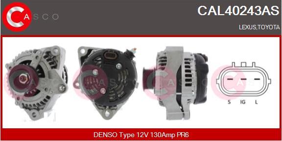 Casco CAL40243AS - Alternator autospares.lv