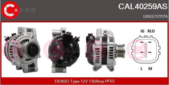 Casco CAL40259AS - Alternator autospares.lv