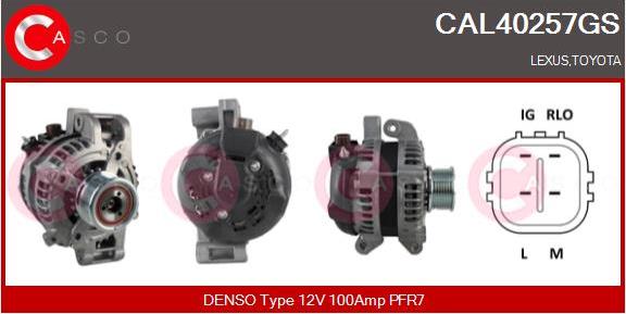 Casco CAL40257GS - Alternator autospares.lv