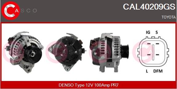 Casco CAL40209GS - Alternator autospares.lv