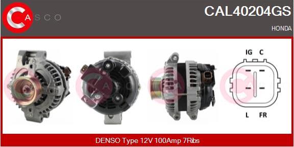 Casco CAL40204GS - Alternator autospares.lv