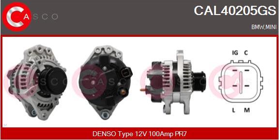 Casco CAL40205GS - Alternator autospares.lv