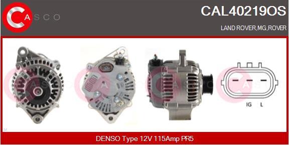 Casco CAL40219OS - Alternator autospares.lv