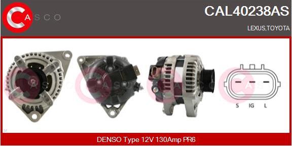 Casco CAL40238AS - Alternator autospares.lv