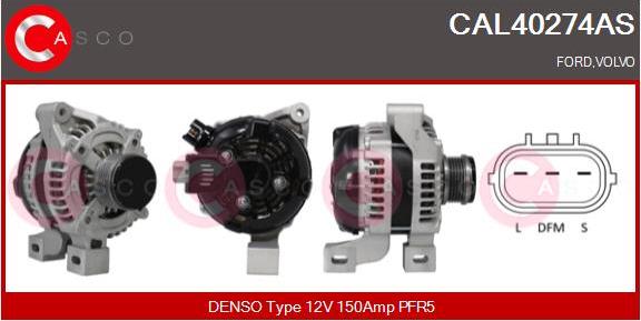 Casco CAL40274AS - Alternator autospares.lv