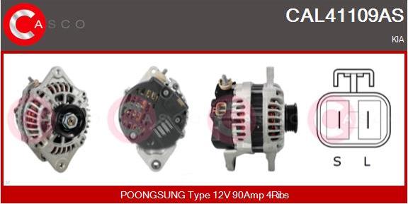 Casco CAL41109AS - Alternator autospares.lv