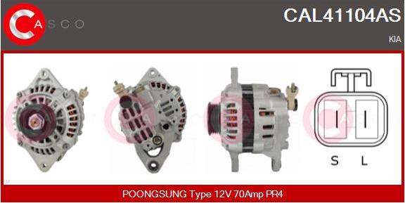 Casco CAL41104AS - Alternator autospares.lv