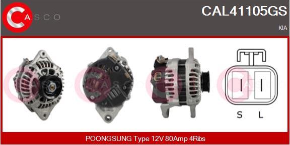 Casco CAL41105GS - Alternator autospares.lv