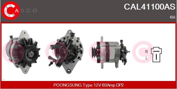 Casco CAL41100AS - Alternator autospares.lv