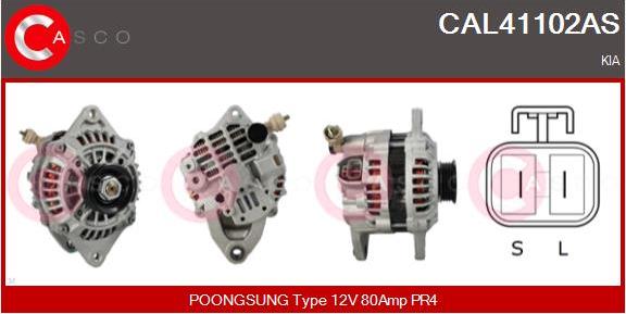 Casco CAL41102AS - Alternator autospares.lv