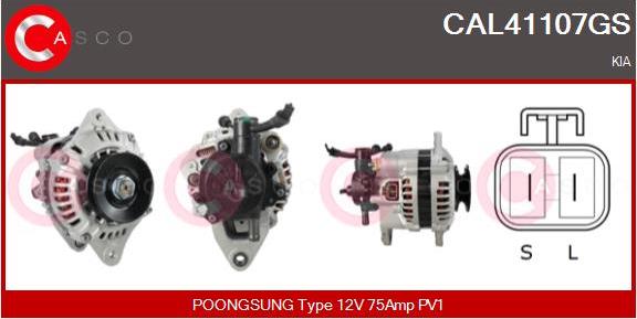 Casco CAL41107GS - Alternator autospares.lv
