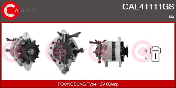 Casco CAL41111GS - Alternator autospares.lv