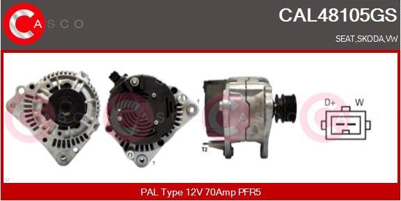 Casco CAL48105GS - Alternator autospares.lv