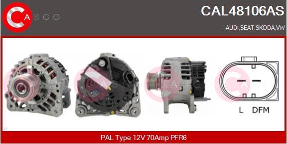 Casco CAL48106AS - Alternator autospares.lv