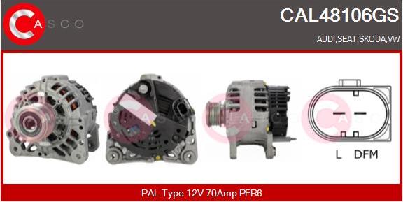 Casco CAL48106GS - Alternator autospares.lv