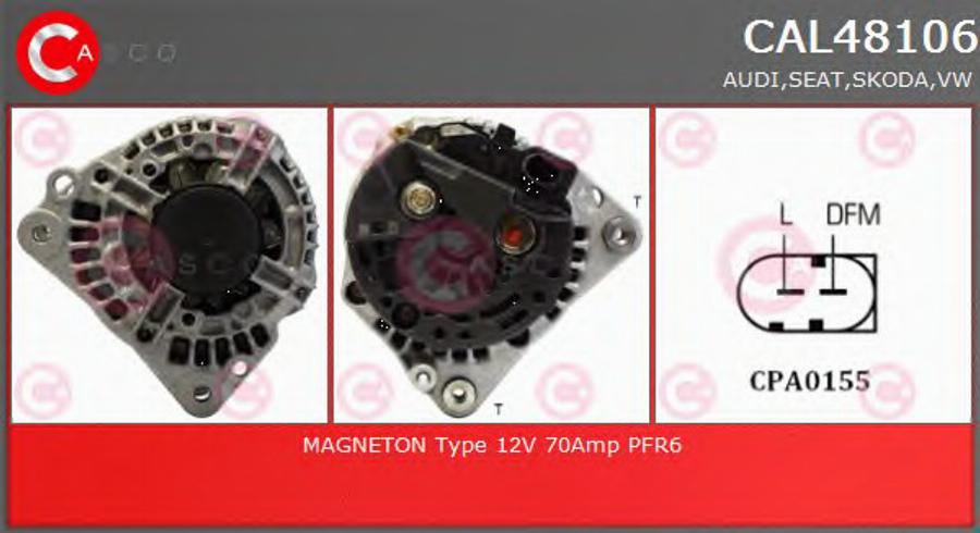 Casco CAL48106 - Alternator autospares.lv