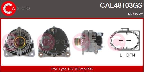 Casco CAL48103GS - Alternator autospares.lv