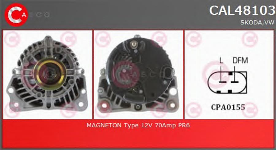 Casco CAL48103 - Alternator autospares.lv