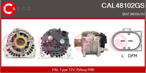 Casco CAL48102GS - Alternator autospares.lv