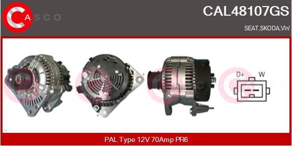 Casco CAL48107GS - Alternator autospares.lv