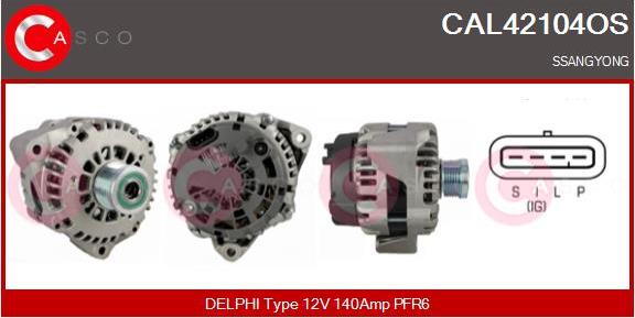 Casco CAL42104OS - Alternator autospares.lv