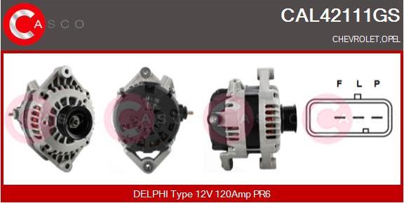 Casco CAL42111GS - Alternator autospares.lv