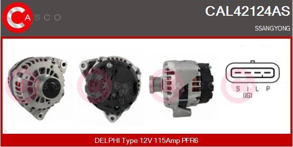 Casco CAL42124AS - Alternator autospares.lv