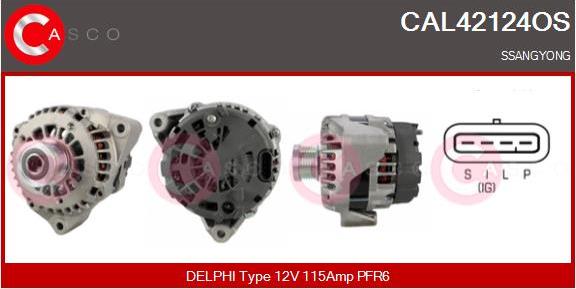 Casco CAL42124OS - Alternator autospares.lv