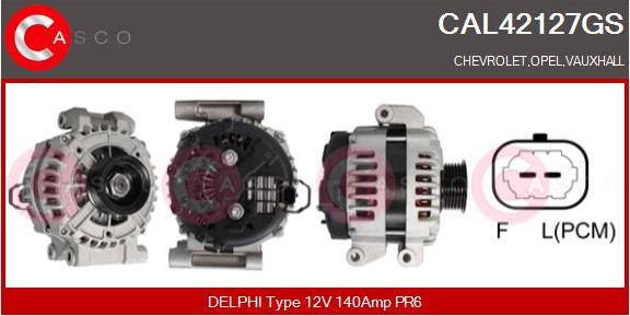 Casco CAL42127GS - Alternator autospares.lv