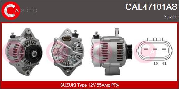 Casco CAL47101AS - Alternator autospares.lv