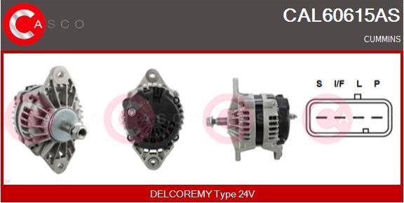 Casco CAL60615AS - Alternator autospares.lv