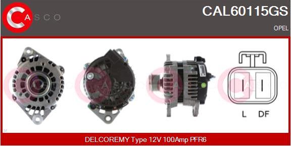 Casco CAL60115GS - Alternator autospares.lv