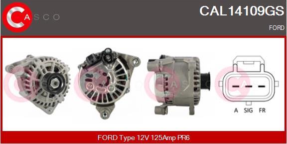 Casco CAL14109GS - Alternator autospares.lv