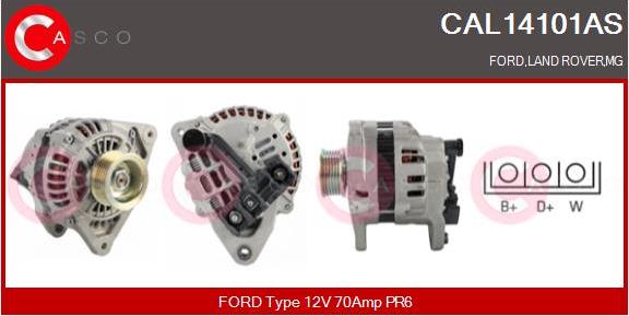Casco CAL14101AS - Alternator autospares.lv