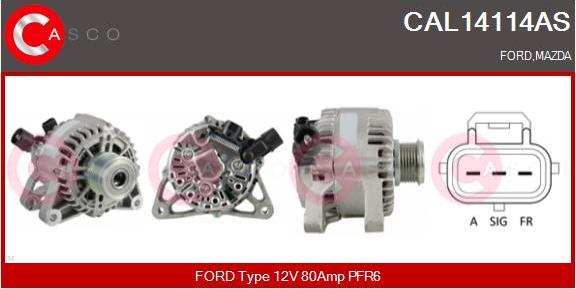 Casco CAL14114AS - Alternator autospares.lv