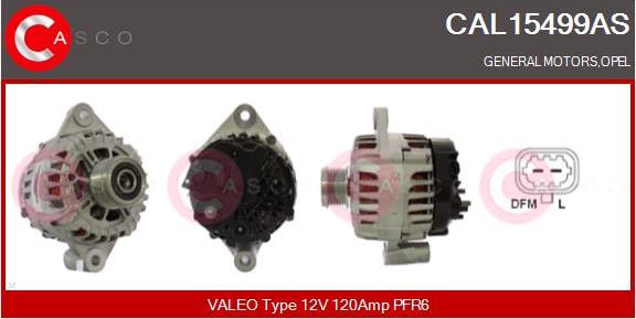 Casco CAL15499AS - Alternator autospares.lv