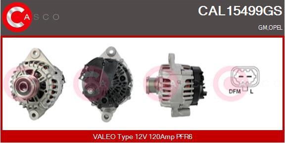 Casco CAL15499GS - Alternator autospares.lv