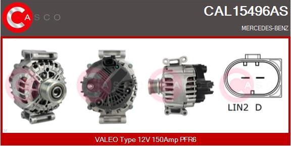 Casco CAL15496AS - Alternator autospares.lv